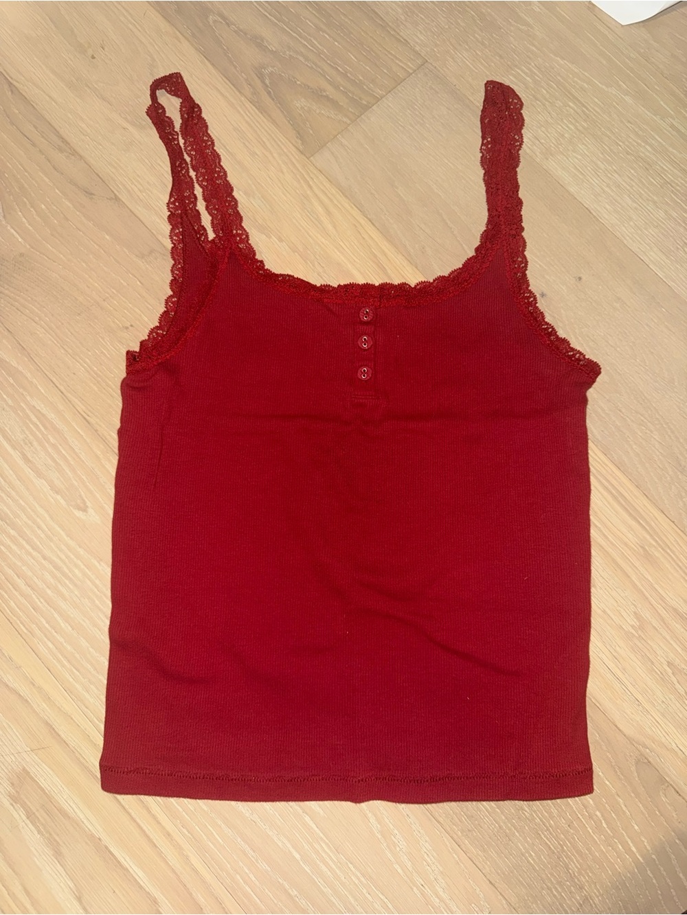 SKIMS Red Lace-Trim set